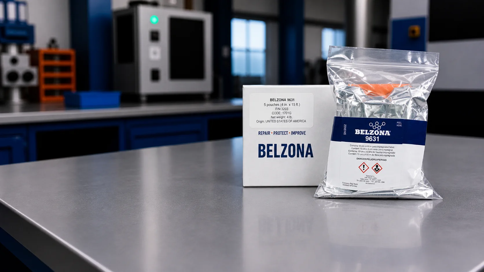 Belzona 9631 Pipe Repair Bandage im industriellen Einsatz