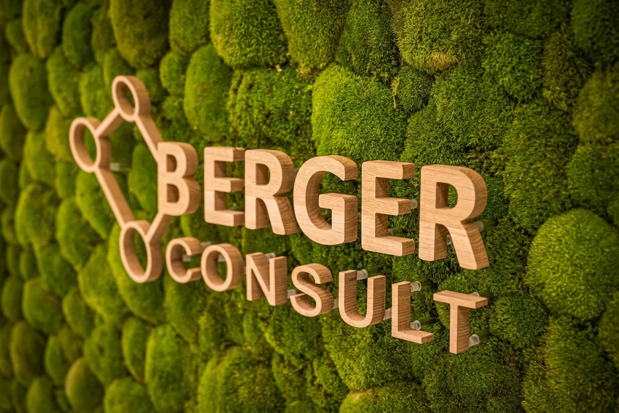 Team von Berger-Consult GmbH vor dem Standort in Herbrechtingen